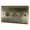 3 Gang Blank Switch Plate (No Switches or Dimmers) - Please select your combination of 3 switches or dimmers from the items below.