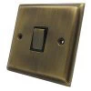 1 Gang 10 Amp 2 Way Light Switch : Black Trim