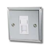 1 Gang RJ45 Cat 6 Socket : White Trim