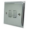 2 Gang 2 Way Light Switch : White Trim