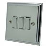 3 Gang 2 Way Light Switch : White Trim