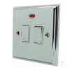 With Neon - Fused outlet with on | off switch and indicator light : White Trim