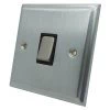 1 Gang 2 Way Light Switch : Black Trim