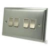 4 Gang 2 Way Light Switch : White Trim