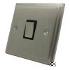 1 Gang 10 Amp 2 Way Light Switch : Black Trim