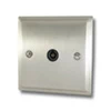 Single Non Isolated TV | Coaxial Socket : Black Trim