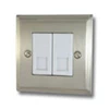 2 Gang Telephone Master Socket : White Trim