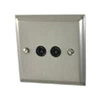 Twin Non Isolated TV | Coaxial Socket : Black Trim