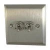 2 Gang Blank Switch Plate (No Switches or Dimmers) - Please select your combination of 2 switches or dimmers from the items below.