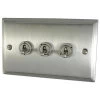 3 Gang Blank Switch Plate (No Switches or Dimmers) - Please select your combination of 3 switches or dimmers from the items below.