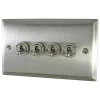 4 Gang Blank Switch Plate (No Switches or Dimmers) - Please select your combination of 4 switches or dimmers from the items below.