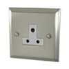 5 Amp Round Pin Unswitched Socket : White Trim