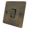 1 Gang 2 Way Light Switch : Black Trim