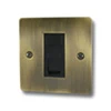 1 Gang RJ45 Cat 6 Socket : Black Trim