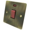 Single Plate - 1 Gang - Used for shower and cooker circuits. Switches both live and neutral poles : Black Trim