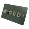 4 Gang Blank Switch Plate (No Switches or Dimmers) - Please select your combination of 4 switches or dimmers from the items below.