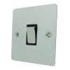 1 Gang 2 Way Light Switch : Black Trim