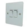 2 Gang 2 Way Light Switch : White Trim