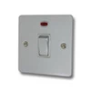 1 Gang - Used for heating and water heating circuits. Switches both live and neutral poles : White Trim