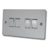 4 Gang 2 Way Light Switch : White Trim