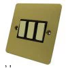 3 Gang 2 Way Light Switch : Black Trim