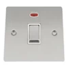 1 Gang - Used for heating and water heating circuits. Switches both live and neutral poles : White Trim