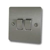 2 Gang 2 Way Light Switch : White Trim