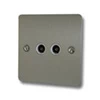 2 Gang - Standard aerial point with 2 outlets : White Trim