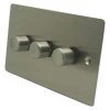 3 Gang 100W 2 Way LED (Trailing Edge) Dimmer (Min Load 1W, Max Load 100W)