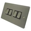 4 Gang 2 Way Light Switch : Black Trim