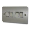 4 Gang 2 Way Light Switch : White Trim