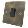 1 Gang 2 Way Light Switch : Black Trim