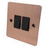 2 Gang 10 Amp 2 Way Light Switches : Black Trim