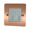 2 Gang Telephone Master Socket : White Trim