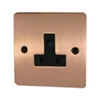 5 Amp Round Pin Unswitched Socket : Black Trim