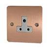 5 Amp Round Pin Unswitched Socket : White Trim