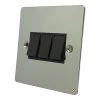 3 Gang 2 Way Light Switch : Black Trim