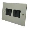 4 Gang 2 Way Light Switch : Black Trim