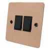 2 Gang 10 Amp 2 Way Light Switches : Black Trim