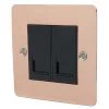 2 Gang Telephone Master Socket : Black Trim