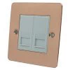 2 Gang Telephone Master Socket : White Trim