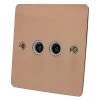 Twin Non Isolated TV | Coaxial Socket : White Trim