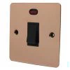 20 Amp Double Pole Switch with Neon : Black Trim