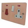 Cooker Control - 45 Amp Double Pole Switch with 13 Amp Plug Socket - White Trim