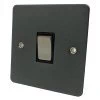 1 Gang 10 Amp 2 Way Light Switch : Black Trim