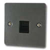 1 Gang Telephone Master Socket : Black Trim