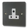 5 Amp Round Pin Unswitched Socket : White Trim