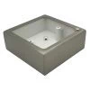 Satin Nickel 35mm Deep - Single (1 Gang) Metal Clad Surface Mount Box with PVC inner pattress.