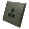 5 Amp Round Pin Unswitched Socket : Black Trim