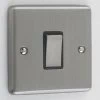 1 Gang 2 Way Light Switch : Black Trim